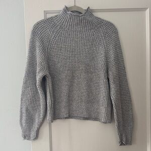 American Eagle Outfitters Gray Knit Turtleneck Sweater